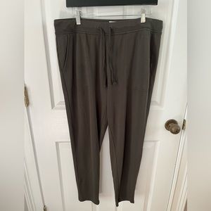Lou & Grey for Loft joggers in dark olive
